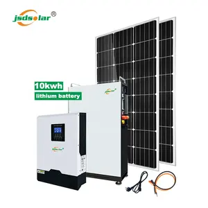 10kva 10kw hybrid off grid solar power system battery storage 5kw complete for home