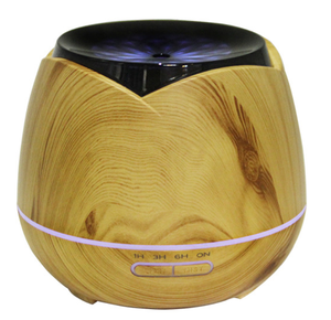 Difusor de altavoz BT Humidificador de niebla fría con sonido de música en casa de grano de madera de 400ml - Product Image 3