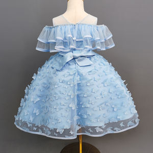 Enfant en bas âge bébé fille Tulle robe nouveau-né filles 1 an fête d'anniversaire robe moelleuse fleur bébé manches bouffantes vêtements pour les mariages - Product Image 4