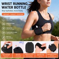 Botella de Agua Deportiva de Silicona, Portátil, para Montar en el Brazo, para Ciclismo, Running y Ejercicio al Aire Libre