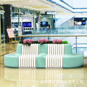 Silla de fibra de vidrio con forma de maceta, ovalada, duradera, comercial, para sala de espera DK-698 - Product Image 4