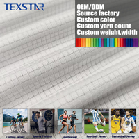 Tissu Jacquard en Polyester à Mailles Carrées pour Vêtements de Sport, Impression Numérique par Sublimation, Tissus Textiles pour Vêtements - Vente en Gros