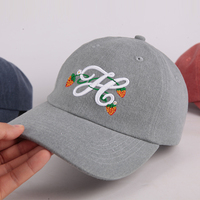 Casquette de baseball non structurée en coton lavé de qualité supérieure avec broderie personnalisée, 6 panneaux, style rétro, pour le streetwear