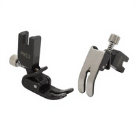 Pied presseur plat en acier titane noir P952 pour machine à coudre industrielle avec plissage réglable