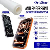 Película Protectora de Pantalla Anti-Huellas, Privacidad Anti-Espía, Anti-Reflejos 2.5D, Material PET Sensible al Tacto para Teléfono Móvil