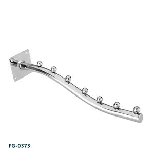 10 כדורי כרום ציפוי חנות הולם ובגדים תצוגת וו - Product Image 3