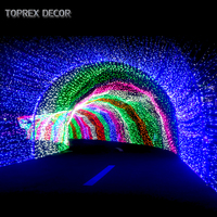 Arches lumineuses décoratives musicales intelligentes à LED RVB avec contrôle DMX programmable pour l'extérieur, motif lumineux de Noël