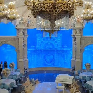 <span class=keywords><strong>Aquarium</strong></span> carré en acrylique à bord infini super épais pour restaurant et hôtel - Product Image 1