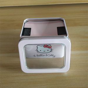 Tốt nhất bán dễ thương phim hoạt hình kim loại xem món quà nhỏ hộp thiếc với cửa sổ rỗng Lon thiếc - Product Image 3