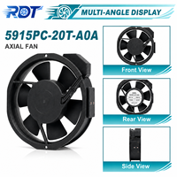 Ventilateur de refroidissement AC pour armoire industrielle 172x150x38mm à roulement à billes 5915PC-20T-A0A pour dissipation thermique de machines, pièce de rechange industrielle