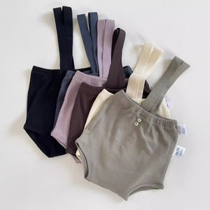 Nouveau Pantalon de Musculation Confortable en Coton Modal Lanjing pour Enfants, Style Nordique avec Bretelles, Collection Printemps-Été, Vente en Gros - Product Image 5