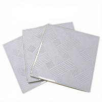 Plaque de plafond en plâtre stratifié PVC 595x595mm (2x2ft) avec feuille d'aluminium de 7mm pour plafond suspendu de bureau