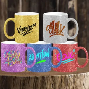 Tasses à café thé de voyage Procelin personnalisées et imprimées en gros de 11oz à prix réduit tasses en céramique de sublimation avec logo personnalisé