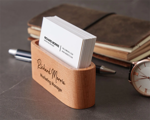 Bán buôn rắn Bảng Gỗ đứng cho thẻ kinh doanh hiển thị biểu tượng tùy chỉnh 5x7 Tên tín dụng chủ thẻ thấp moq đánh bóng kỹ thuật - Product Image 4