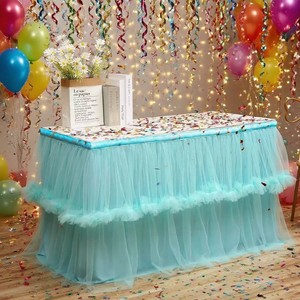 Personalizar Organza <span class=keywords><strong>tul</strong></span> a mano Tutu de <span class=keywords><strong>mesa</strong></span> para fiesta de boda cumpleaños Deco - Product Image 4