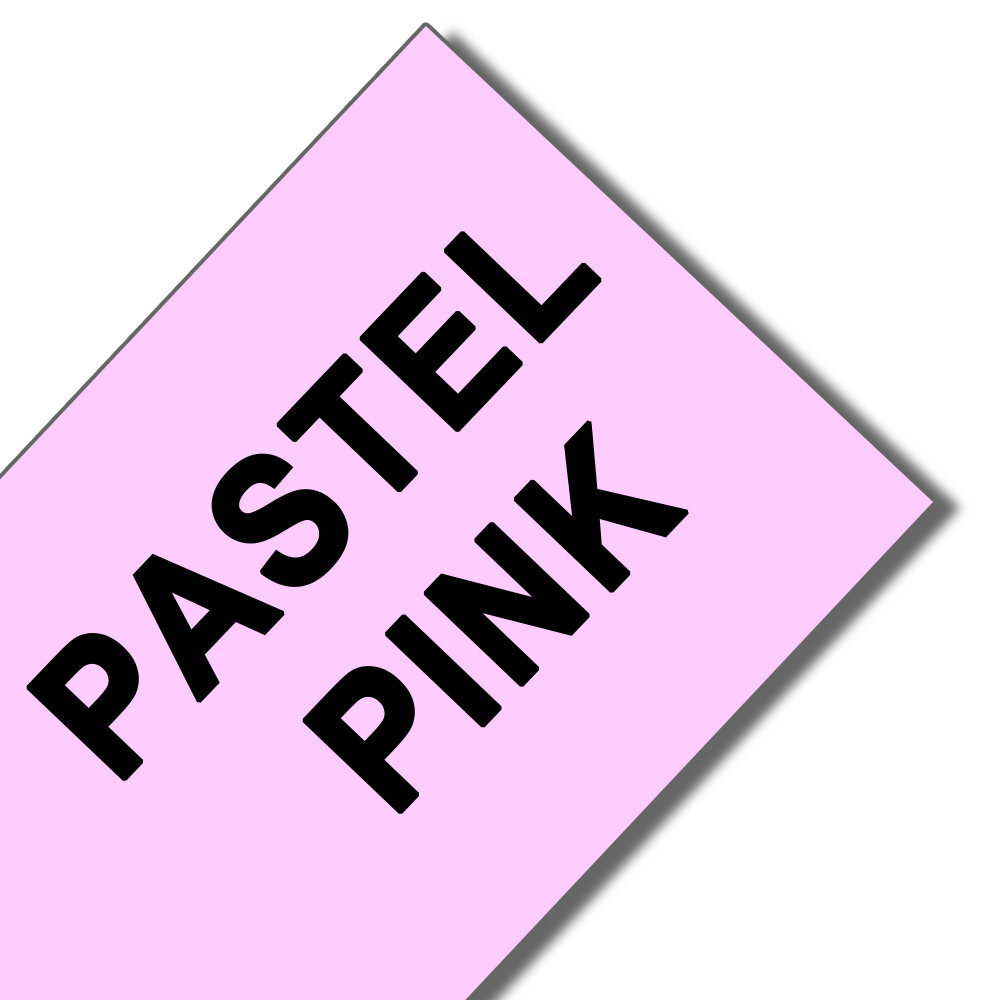 Light pink background with black lettering - 12mm 5.5m