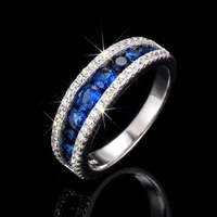 Bagues en argent sterling 925 QX, vente en gros, bijoux fins plaqués or pour femmes et hommes avec zircon latéral, cadeau de mariage et de fiançailles