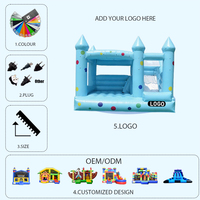 Springkasteel Blue Moon Bounce Groot Springkasteel Feest Springkasteel te Huur Tuin