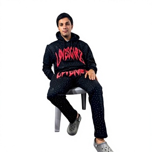 Ensembles de Sport Homme AZ LUCKY SPORTS 2025 – Survêtements Décontractés d'Hiver à Taille Haute, Sweats à Capuche Épais et Pantalons à Boutons (OEM) - Product Image 3