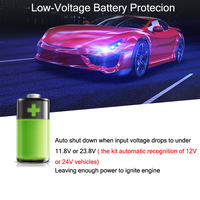 Câble d'alimentation 3 cœurs pour détecteur de radar, caméra de voiture, DVR, GPS avec protection contre les basses tensions 12V à 5V 2.5A