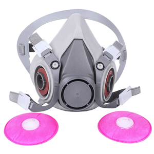 High Quality CE certified For 6200 Reusable Half <b>Face</b> Respirator Eco-Friendly Double Tank Gas Mask Ear-loop Washable - Product Image 6