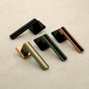 Modern Mortis <b>Lock</b> Lever <b>Lock</b> For Wooden Dooer Square Rose Door <b>Handles</b> Interior Door Hardware Premium Minimalist Design Fits - Product Image 1
