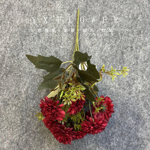 Ramo de Dalias Artificiales de Tallo Único, Pequeño Arreglo Floral para Boda, Flor de Seda Realista, Decoración Transfronteriza - Product Image 2
