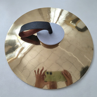 14 Inch Marching Hand Cymbals Pair, Brass Alloy Percussion Hand Cymbals for Beginner & Professional Drum Players, Band Stage