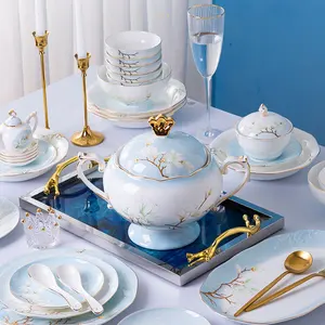 Jingdezhen high-grade ceramic tableware set new bone china kitchen tableware set