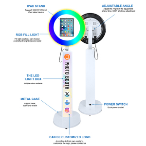 Photobooth portable RGB Roamer 10.2 11 12.9'' pour iPad, coque de photobooth, support ovale à LED, support de kiosque, plaque frontale - Product Image 6
