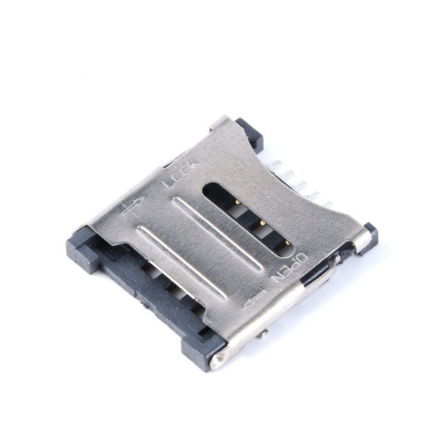 Small 6P Micro SIM Flip PUSH Mobile Phone SIM Card Holder