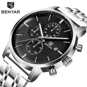 นาฬิกาข้อมือผู้ชาย BENYAR 5146 คุณภาพสูง กันน้ำ 30 เมตร นาฬิกาสปอร์ตโครโนกราฟ สแตนเลสสตีล - Product Image 3