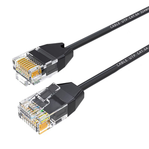 สายแพทช์อีเธอร์เน็ต Cat6A UTP แบบบางพิเศษจากโรงงาน OEM ขนาด 32AWG ทองแดงเปลือย RJ45 สายแลนเน็ตเวิร์ก ความยาวตามสั่ง ปลอกหุ้ม PVC - Product Image 4