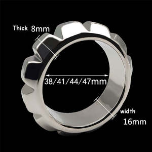 GF 304 acier inoxydable anneau pénien anneau pénien jouet sexuel anneau pénien pour grosse bite homme métal serrure pénis et testicule pour homme - Product Image 4