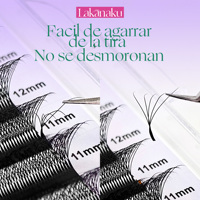 Extensions de cils individuels LAKANAKU 3D-8D en forme de W, faux cils 3D 4D 5D 9D 10D Clover Lashes, extensions de cils à marque privée