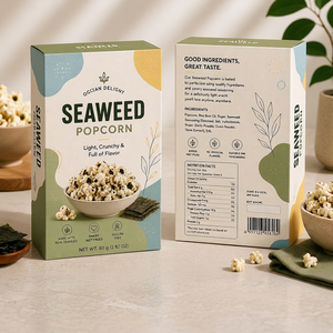 กล่องของขวัญป๊อปคอร์นกูร์เมต์แบบกำหนดเอง บรรจุภัณฑ์อาหาร - Product Image 1