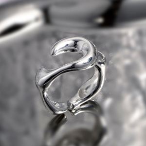 Bague de mariage style métallique Dylam, vente en gros, luxe, argent 925 plaqué rhodium, bagues irrégulières, bijoux pour femmes - Product Image 4