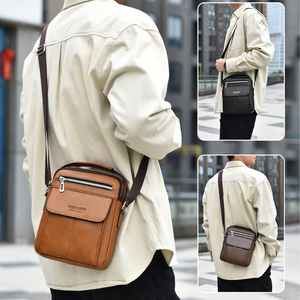 Bolso de Hombro WEIXIER para <span class=keywords><strong>Hombre</strong></span>, Material PU, con Tapa Abatible y Bolsillos Laterales Tridimensionales, Material PU Resistente, Apto para Uso Diario - Product Image 6