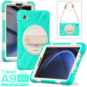 Pour Samsung Galaxy Tab A9 2023 8.7 <span class=keywords><strong>pouces</strong></span> étui SM-X115 SM-X110 enfants sûr silicone <span class=keywords><strong>PC</strong></span> <span class=keywords><strong>hybride</strong></span> antichoc support tablette couverture - Product Image 3