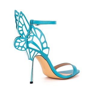 Sandalias de tacón alto con diamantes brillantes para mujer, talla grande 45, de ajuste <span class=keywords><strong>ancho</strong></span>, con una sola tira, estilo stiletto, para verano. - Product Image 5