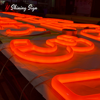 Enseigne lumineuse lumineuse LED 360 acrylique enseigne néon Logo publicitaire 3D lettres néon extérieur étanche