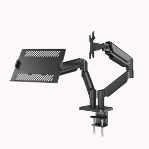 Dual Arm 2 In 1 Combo Laptop Mount With Adjustable Tray For 10-17'' Notebook With VESA <strong>Computer</strong> Gas Spring Monitor Arm For 13-32 - Product Image 1