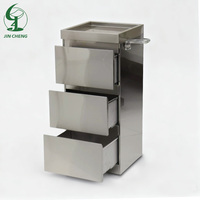 Mostrador para Barbería Jincheng, Carrito Auxiliar de Lujo para Peluquería, Gabinete de Herramientas de Salón con Cajón de Almacenamiento de Acero Inoxidable