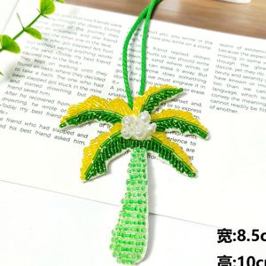 Palm Tree Handbags Pearl Beaded Luggage Tag Personalized Keychain Car Mirror <b>Charm</b> for Gifts - Product Image 2