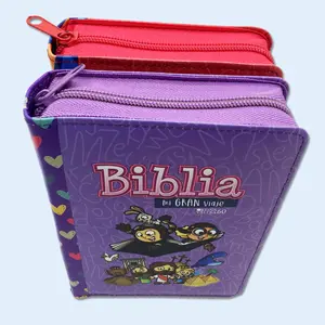 Wholesale Custom Waterproof Portable Church Bag Bible Leather Cover with Zipper for Christian Gift Printing Service