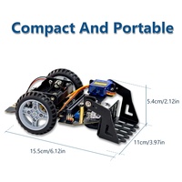 Kit de Mecánico de Autos Inteligente LAFVIN MicroBit con Tutoriales Detallados (Sin Placa Micro Bit), Proyecto de Robótica STEM para Microbit