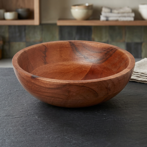 Tazones de Madera Natural para Ensaladas, Reutilizables, de Grado Alimenticio, Diseño Vintage, Ecológicos, para Servir en Fiestas, Restaurantes y Hoteles BS - Product Image 1