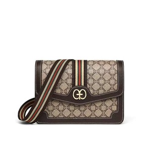 Sac à main fourre-tout décontracté de créateur avec fermeture éclair en cuir véritable imperméable et décoration rayée pour femme - Product Image 1