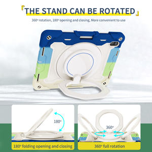 Étui pour tablette en silicone rose arc-en-ciel avec fente pour stylo pour enfants d'âge scolaire, antichoc, 10,9 pouces (10e génération), housse pour <span class=keywords><strong>iPad</strong></span> 10 - Product Image 3