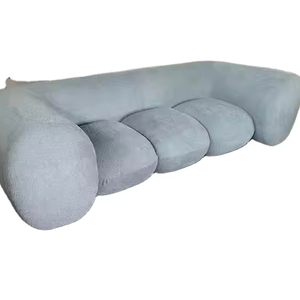 Sala de estar Elegante Sofá curvo Tienda Recepción Moderno Brazo bajo Elegante Azul Sofás Minimalistas Set - Product Image 1